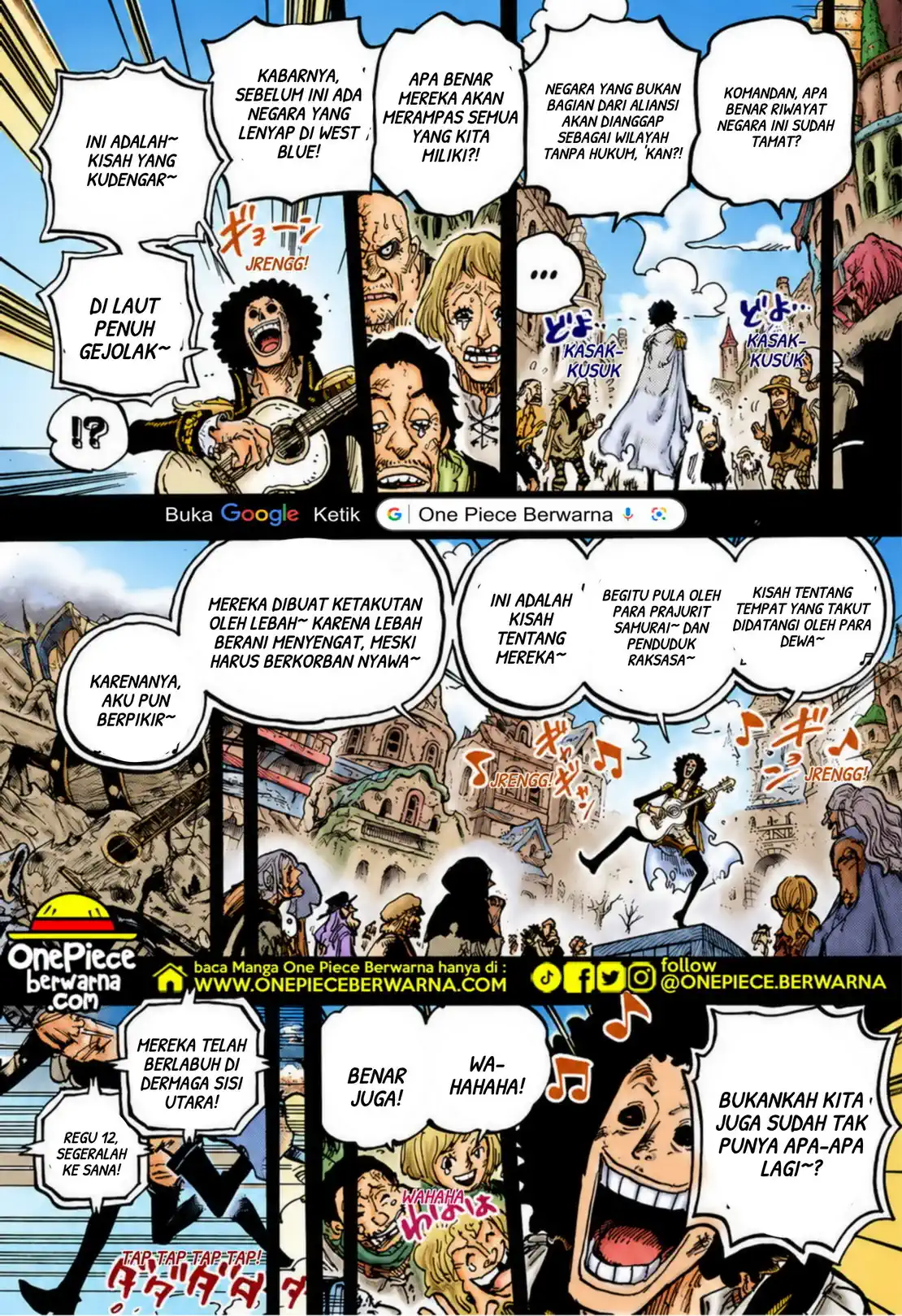 One Piece berwarna 1185 1186 1187 bahasa indonesia